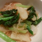 小松菜と長芋としらたきの炒め物